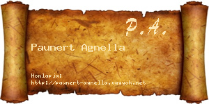 Paunert Agnella névjegykártya